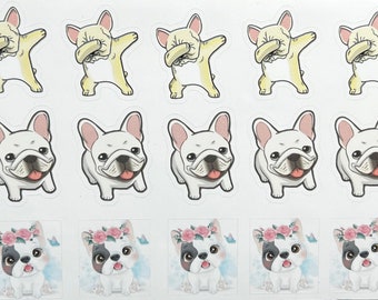 French Bulldog Stickers for journaling and planning