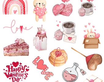 Valentine Goody Sticker Cute valentine sticker Valentine journal and planner stickers Valentine sticker collecting