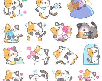 Cat Sticker Silly Cat Sticker Planner Cat Sticker Journal Cat Sticker Kitty Cat Sticker