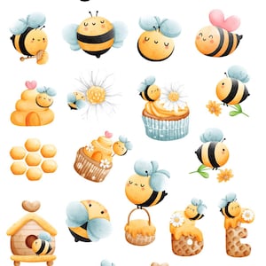 Honey Bee stickers, journal and planner stickers, craft stickers, Bees