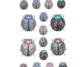 Ladybug Stickers, Journal and Planner Stickers, Ladybugs