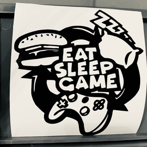 Eat Sleep Game Decal, Gamer Decal