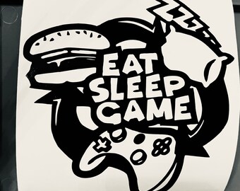 Eat Sleep Game Decal, Gamer Decal