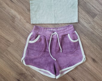 Shorts de veludo orgânico MTO unissex