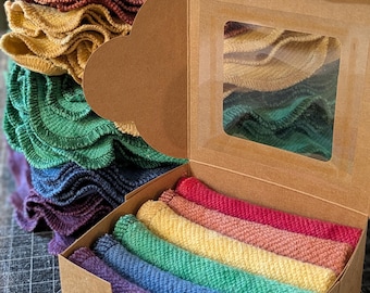 RTS Gift Set Hemp Washcloths Rainbow pack
