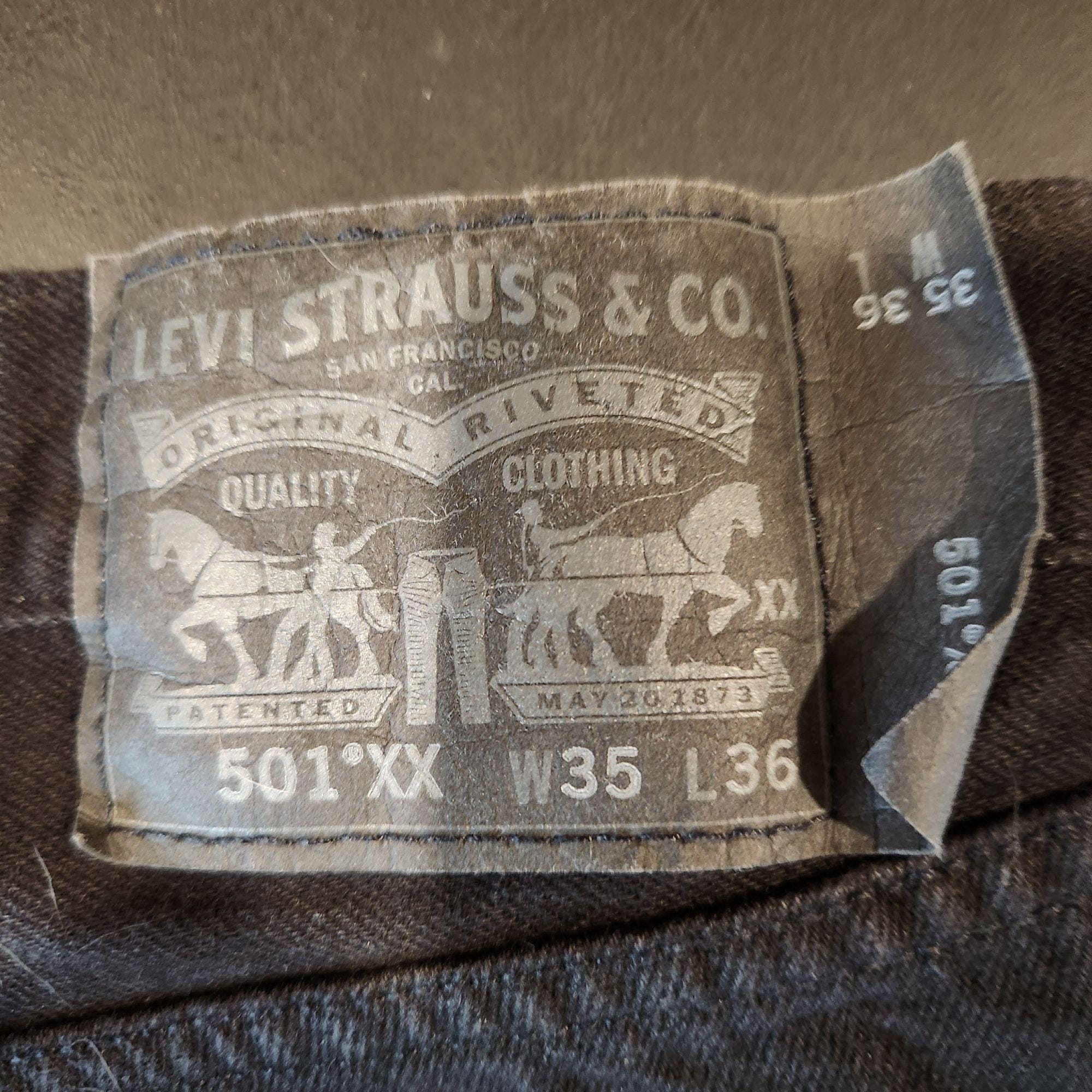 Levis 501XX メンズ ジーンズ W35 L36 オリジナル リベット ボタン 