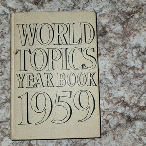 World Topics Year Book 1959 Hardcover