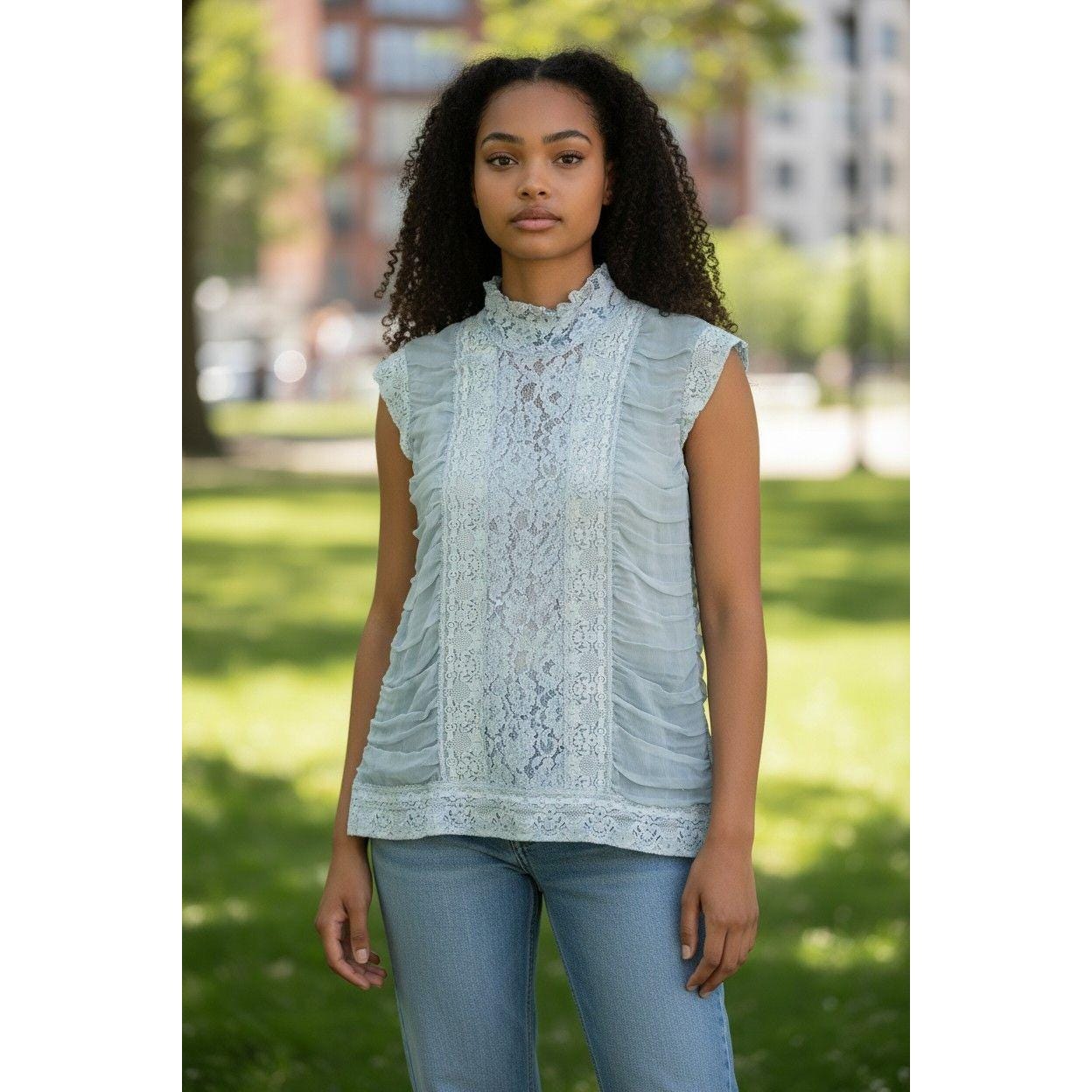 トップス theredthread beaded strap cami Brown Beaded Strap Cami Top | River Island