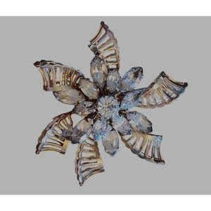 Vintage Kramer Of New York Gold-Tone & Rhinestone Floral Brooch Pin