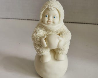 Vintage Snow Baby Figurine Department 56 4"