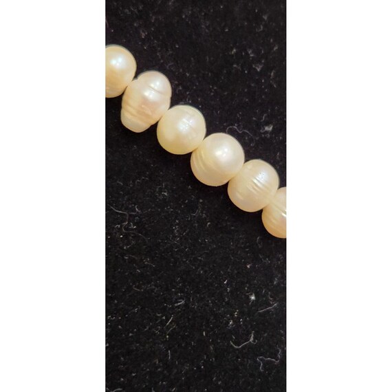 16”, vintage freshwater pearl beads necklace moth… - image 3