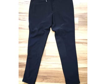 Devon Aire Womens Black Riding Breeches Equestrian Pants With Suede Knee Patches