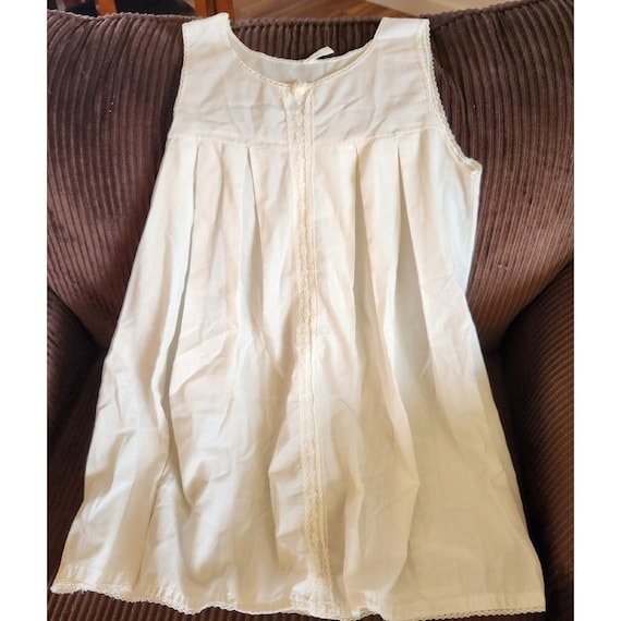 Vintage Size 10 Girls White Slip Dress - image 1