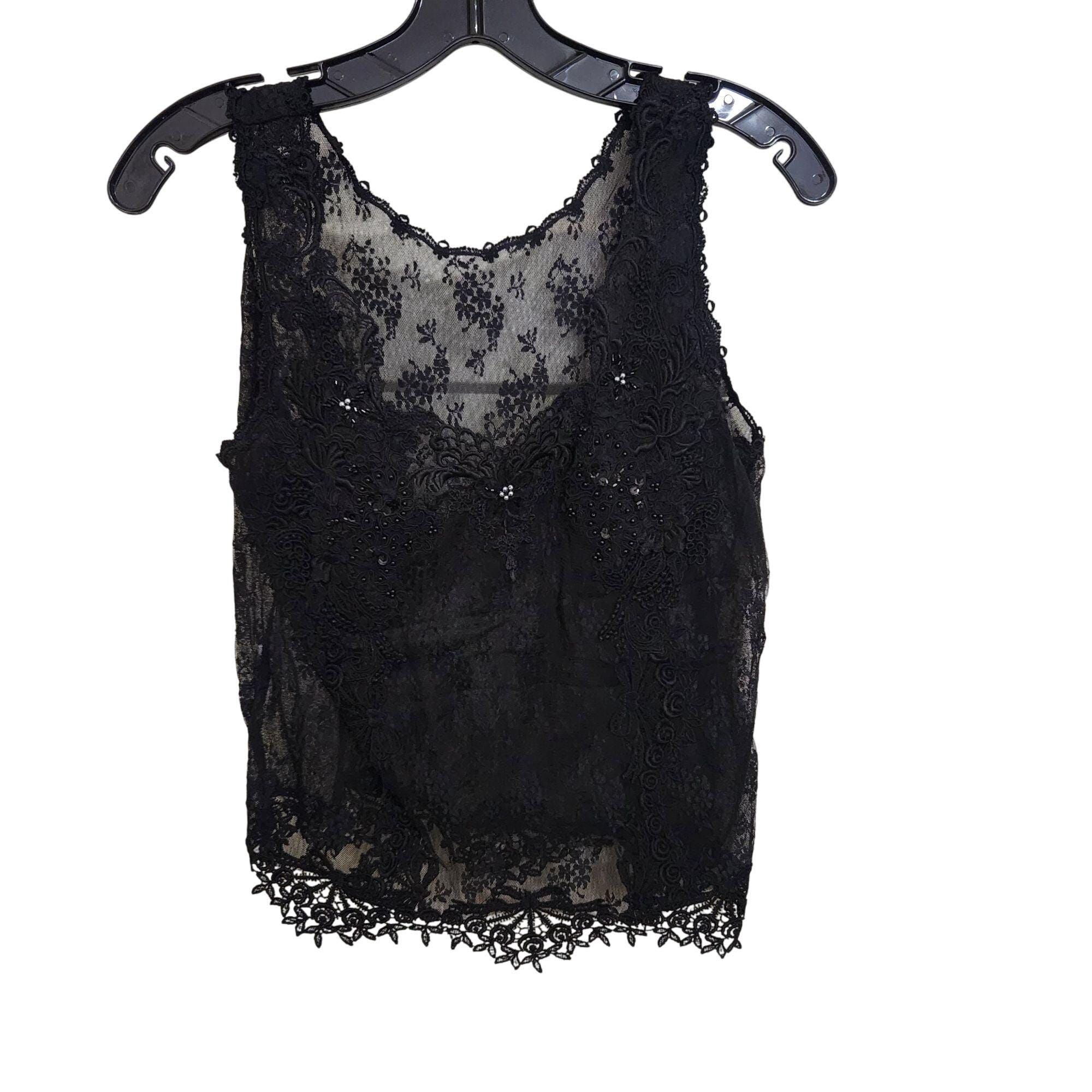 トップス vintage beaded chiffon camisole Beaded Cami - Etsy