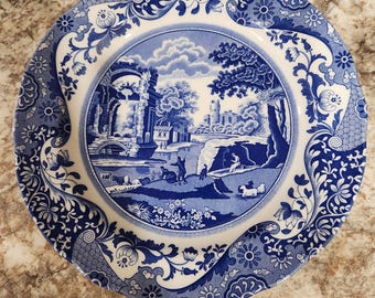 スポード ゲイシャ ライトブルー ディナープレート、10.5インチ