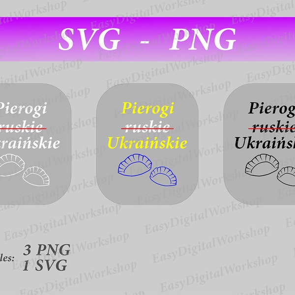 Pierogi Ukrainskie Polish Ukraine Dumplings SVG PNG Art Vector Cut File Clipart for Cricut Silhouette Cameo instant Digital Download