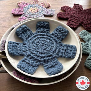 Crochet Pan Protectors - Set of 3 (sm, med, lg), Pot Protectors, Stackable Cookware Divider, Non-Scratch Pan Divider, Kitchen Accessories