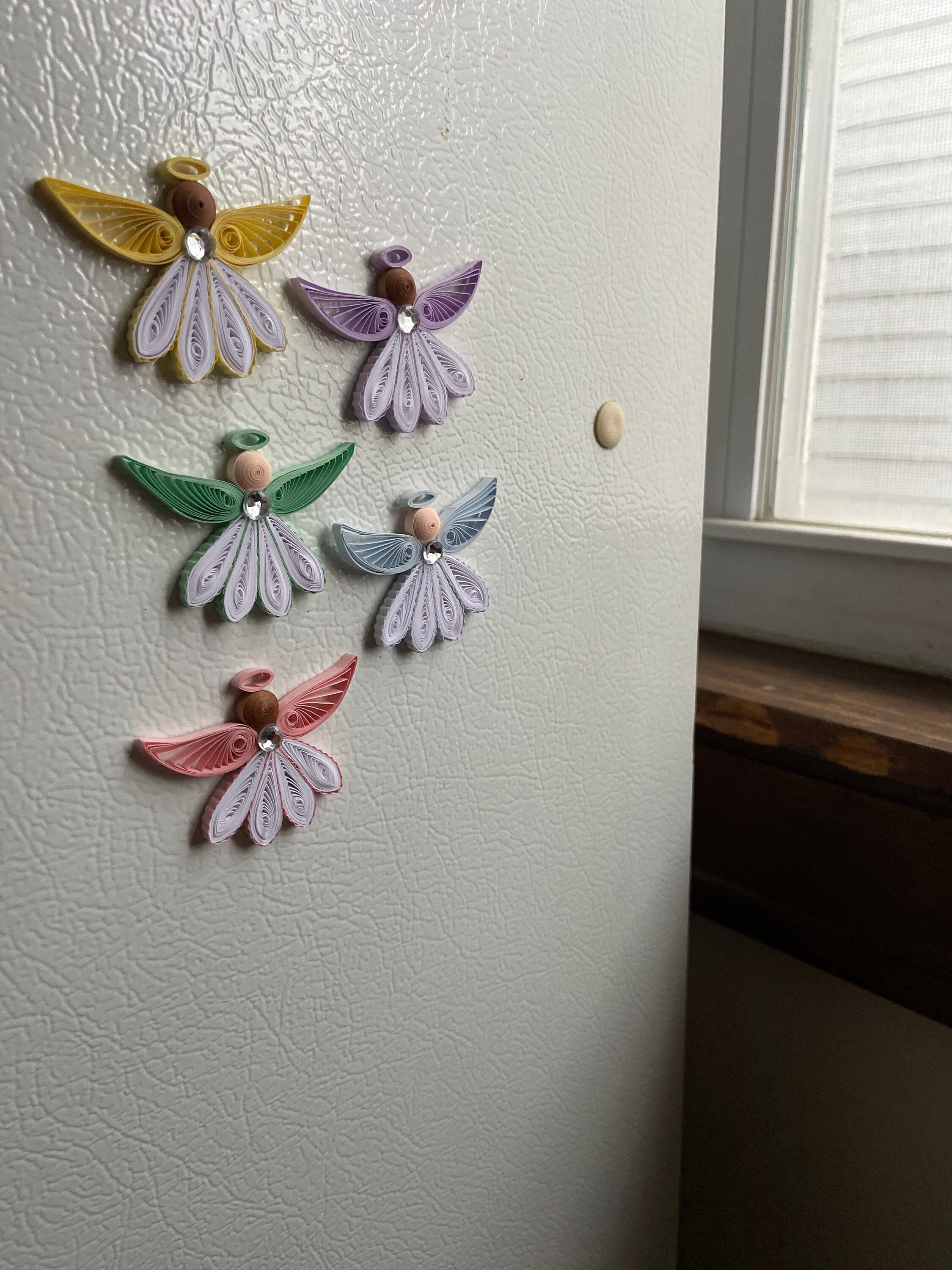 Paper Quilling Angel Magnets - Etsy