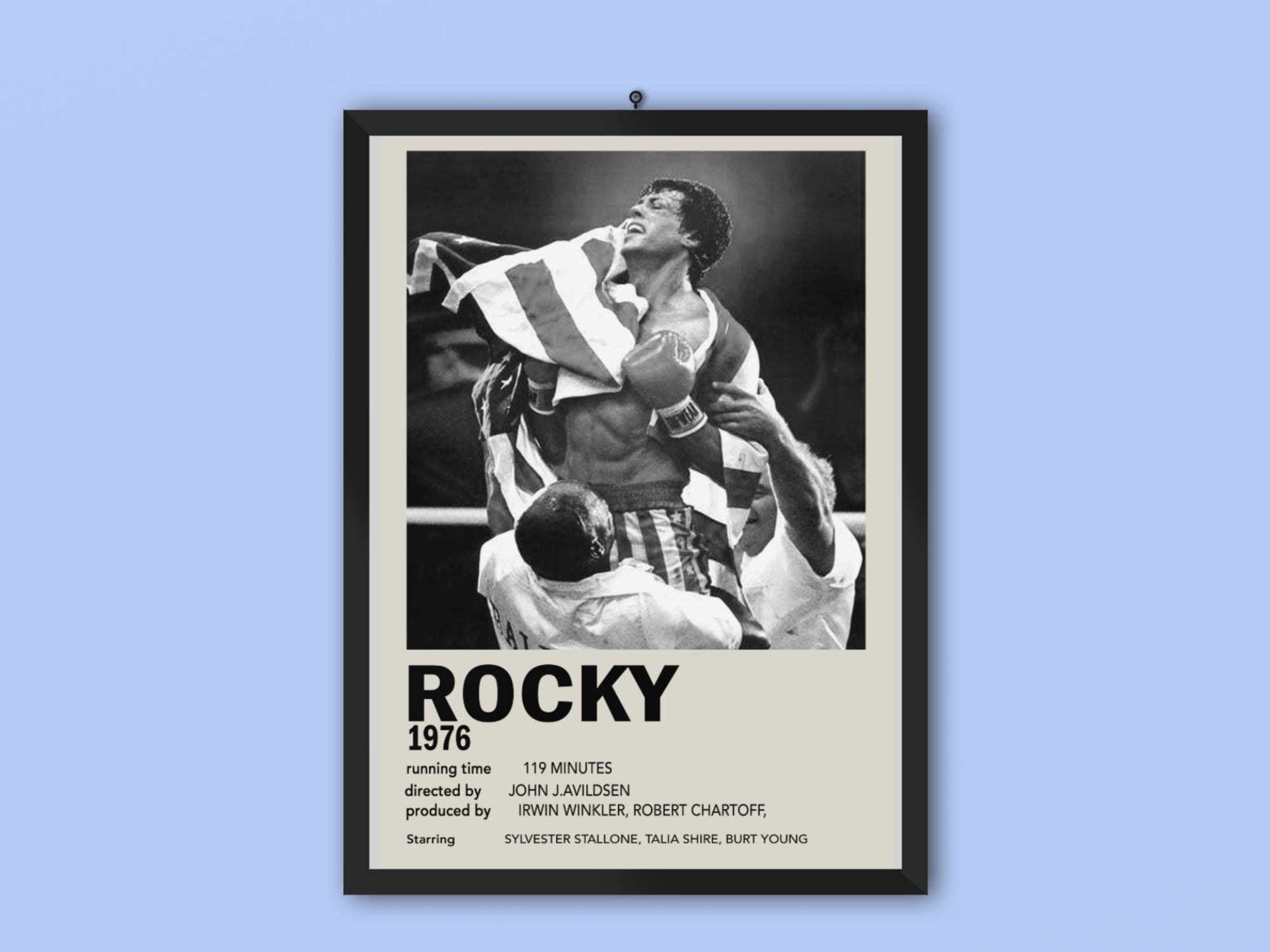 Rocky Movie Poster- Retro Movie Poster