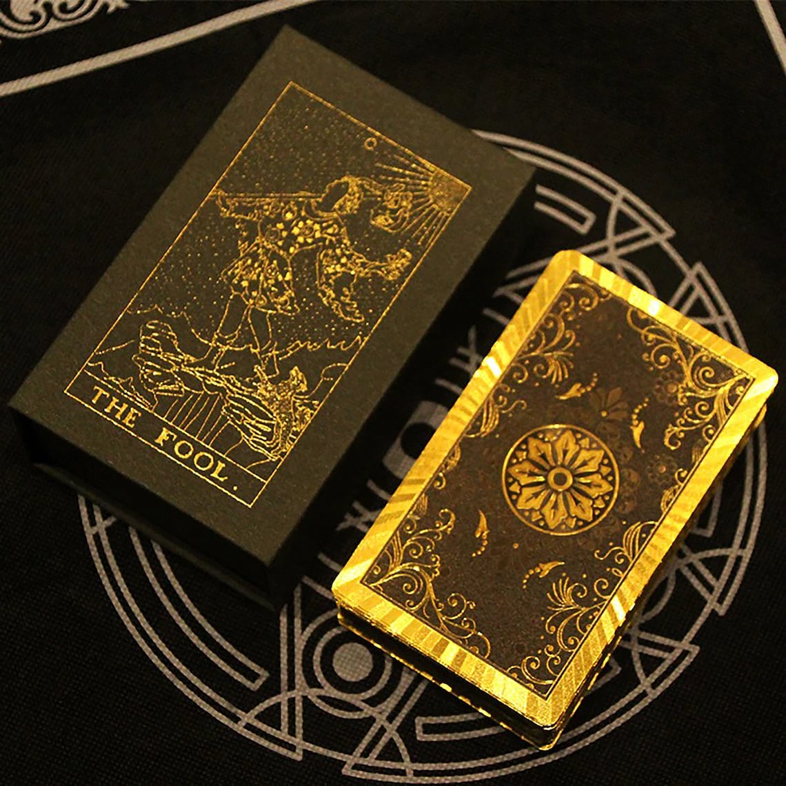 Tarot Card Deck Gold Foil Tarot With Luxury Gift Box Stamping Etsy