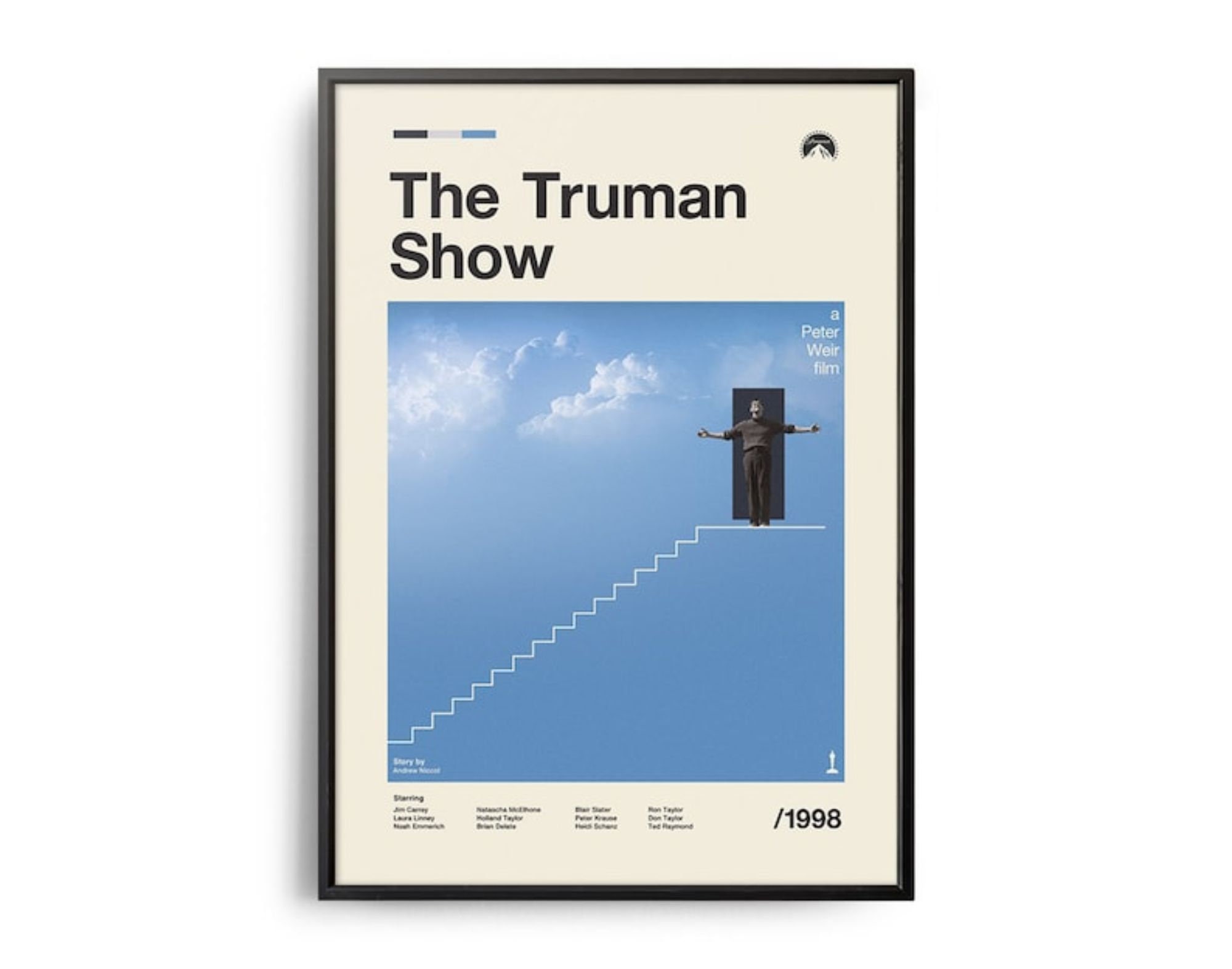 the truman show vintage movie print retro movie poster