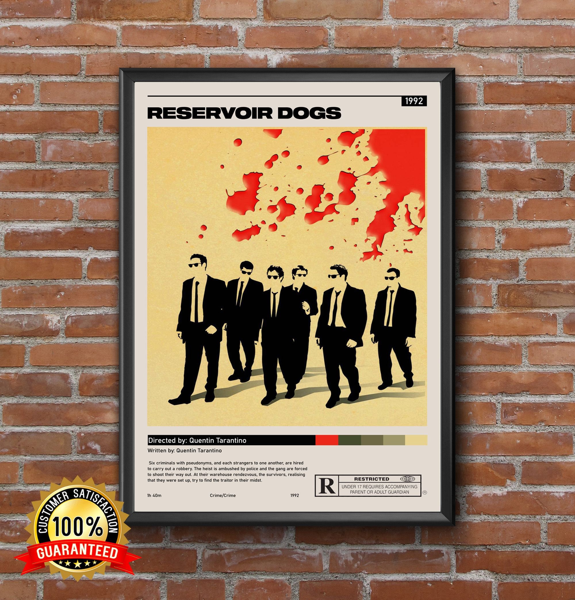 Discover Reservoir Dogs Movie Poster- Retro Movie Poster