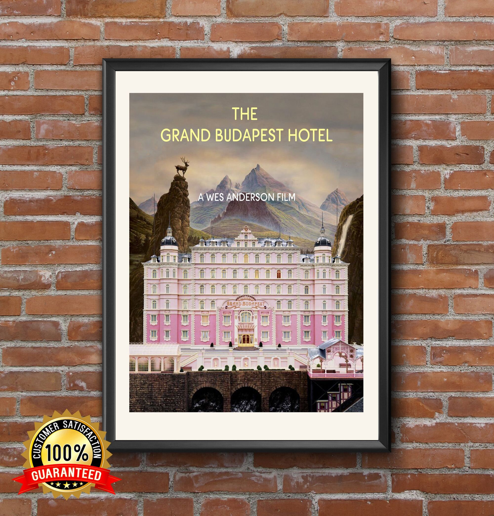 The Grand Budapest Hotel Poster, Wes Anderson, Vintage Retro