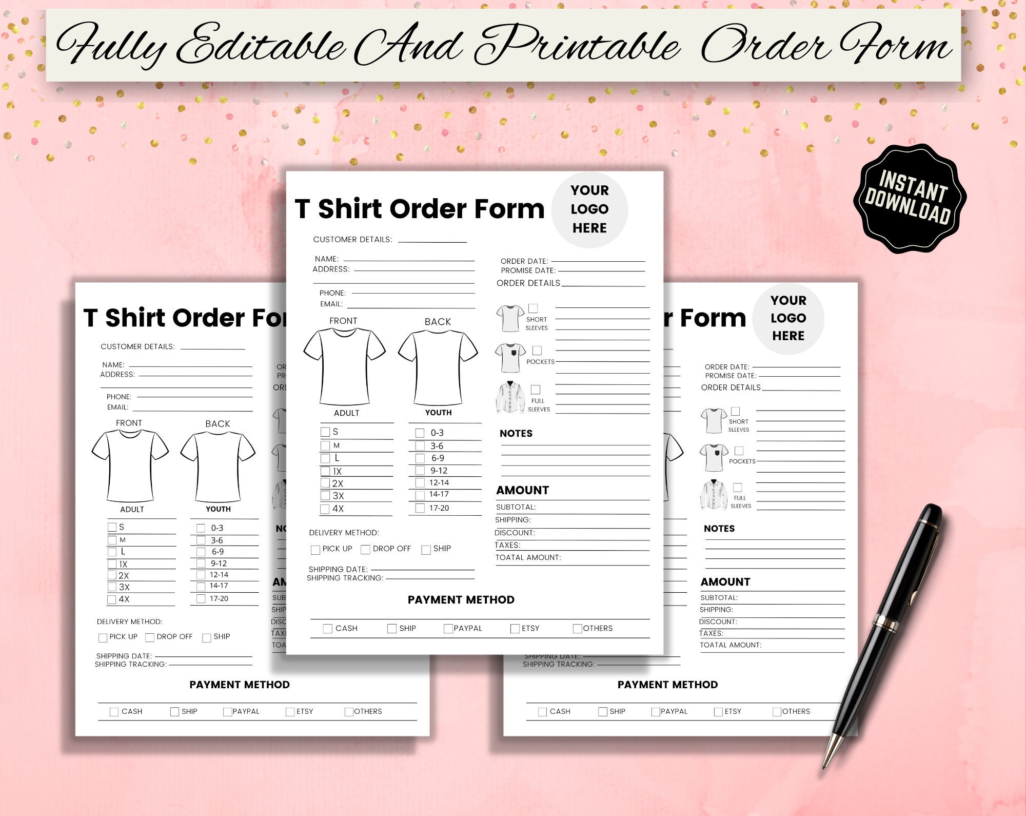 Tshirt Form Template T shirt Order Form Order Form Etsy tshirt-form-template-t-shirt-order-form-order-form-etsy
