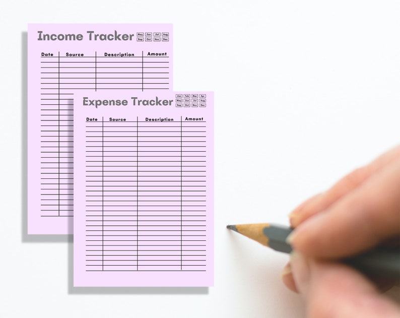 and Expense Tracker Money Tracker Log Etsy Australia