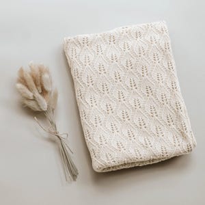 Heirloom Cotton Knitted Baby Blanket - Gender Neutral Gift