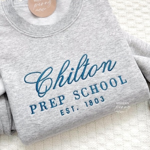 FALL sweatshirt, Embroidered Chilton Crewneck, Rory Lorelai Gilmore Sweatshirt, Coffee Sweatshirt, Stars Hollow Autumn Shirt, College