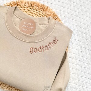 Godfather Sweatshirt Embroidered Godfather Crewneck, Godfather Proposal Gift, Uncle Godfather Shirt, Christening Gifts for him, Uncle Shirt
