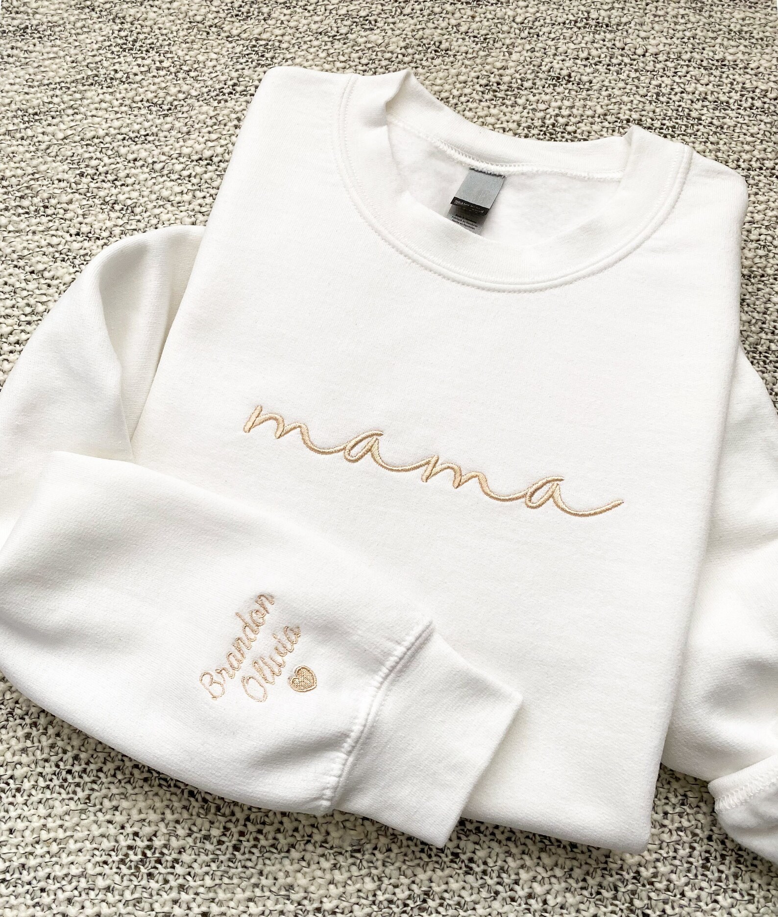 Mama Tried Crewneck Chainstitch Embroidered Sweatshirt for Adults