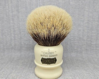 Vintage Simpsons Chubby 2 Super Badger (Silvertip two band) Made in England Shaving Brush