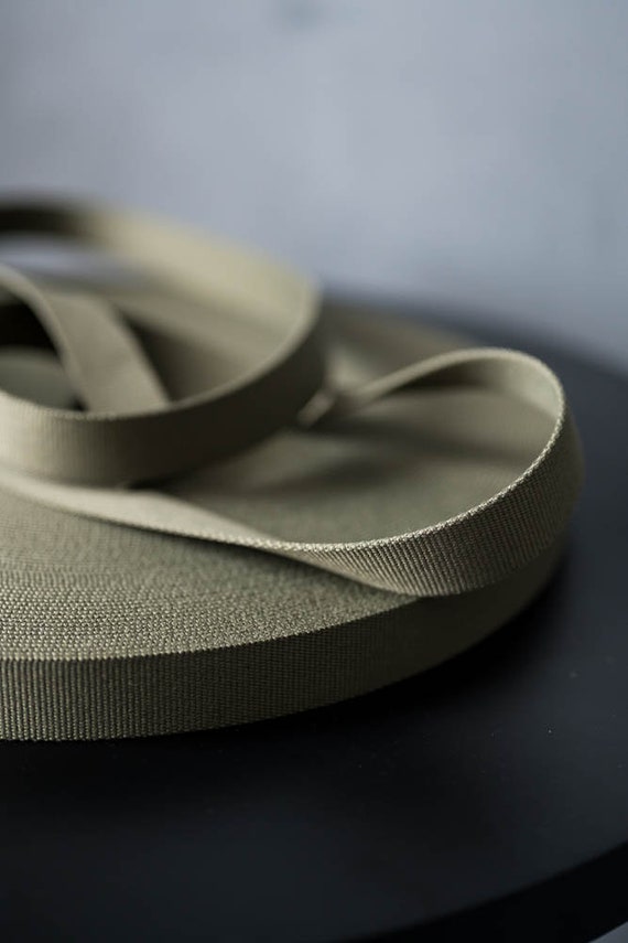 Sage 30mm Plain Webbing - PER QUARTER METRE Sage 30mm Plain Webbing - PER QUARTER METRE