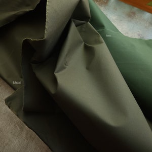 Dry Organic Cotton Oilskin / Khaki Green