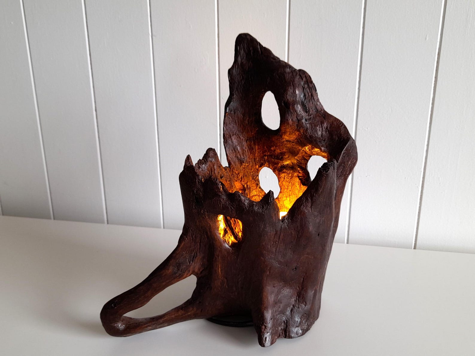 Handcrafted Reclaimed Wood Lamp