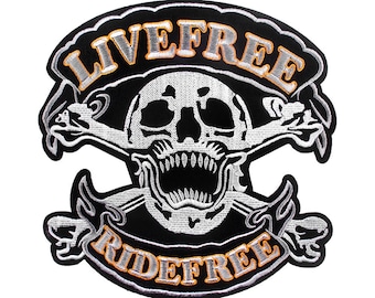 Skull Face In Fire Flame Embroidered Iron On Patch Sew On Badge Bags Caps Jeans Jackets Applique I432751185 - Foto 4