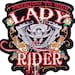 Lady Rider Large Sew Iron on Patch Embroidered Freedom to Ride ...