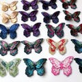 3D Pop Up Butterfly Sew On Patch Embroidered Little Cute Gold Pink Purple Red Turquoise for Wedding Gown Dress Jacket Pant Backpack Hat Cap