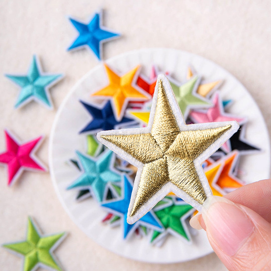 5pc Star Iron on Star Patch 1.65