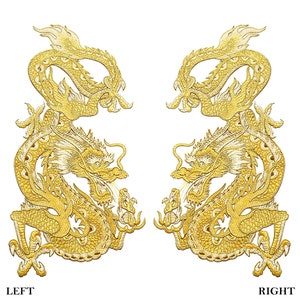 Super Large Chinese Dragon Sew On Patch 16&quot; 42cm Back Patch Embroidered Notion Applique Motif Men Women Clothing Jacket Denim Pant Backpack