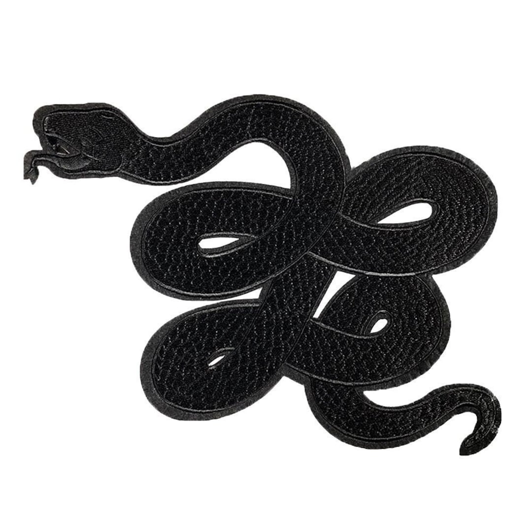 Snake Embroidered Iron On Patch For Clothing Heavy Metal Rock