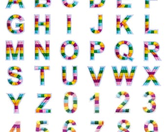Rainbow Letter Patch 1.9" Alphabet Iron On Patches | Capital Letters A-Z | Embroidered for DIY Jackets & Backpacks