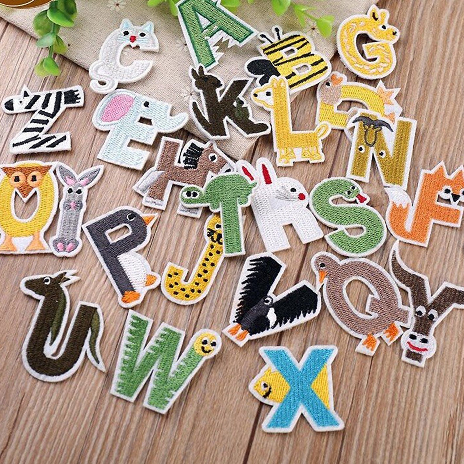 26 Animal Alphabet Letter Iron on Patch Sew on Patch - Etsy