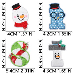 Snowflake Iron On Patch Embroidered Snowflake Iron-On Patch - Sew - Foto 3