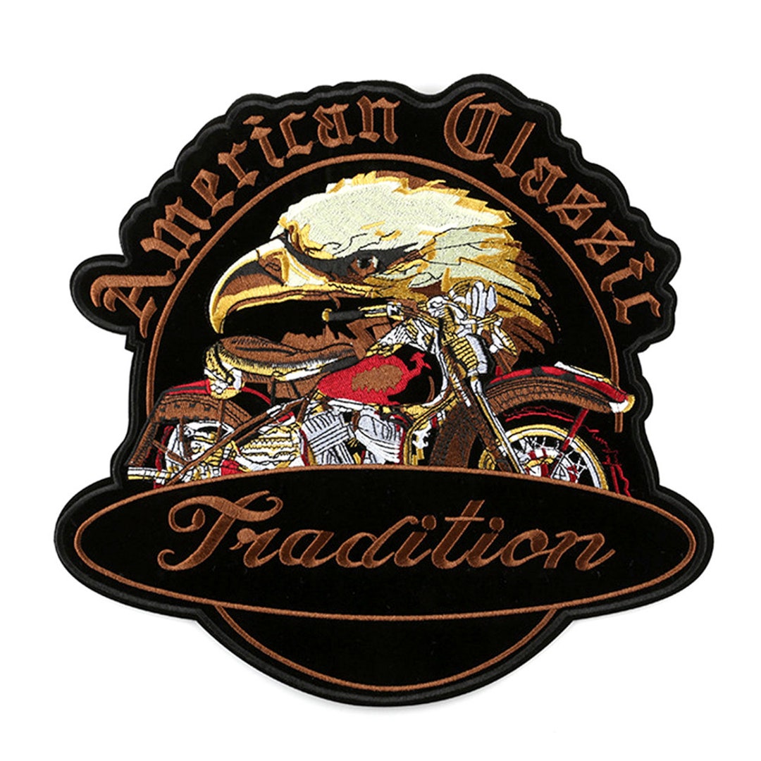 Embroidered Leather Biker Patches for Jeans Men Jacket Clothes Eagle Animal  Punk Style Patch Stickers on Motorcycle Patches ANG