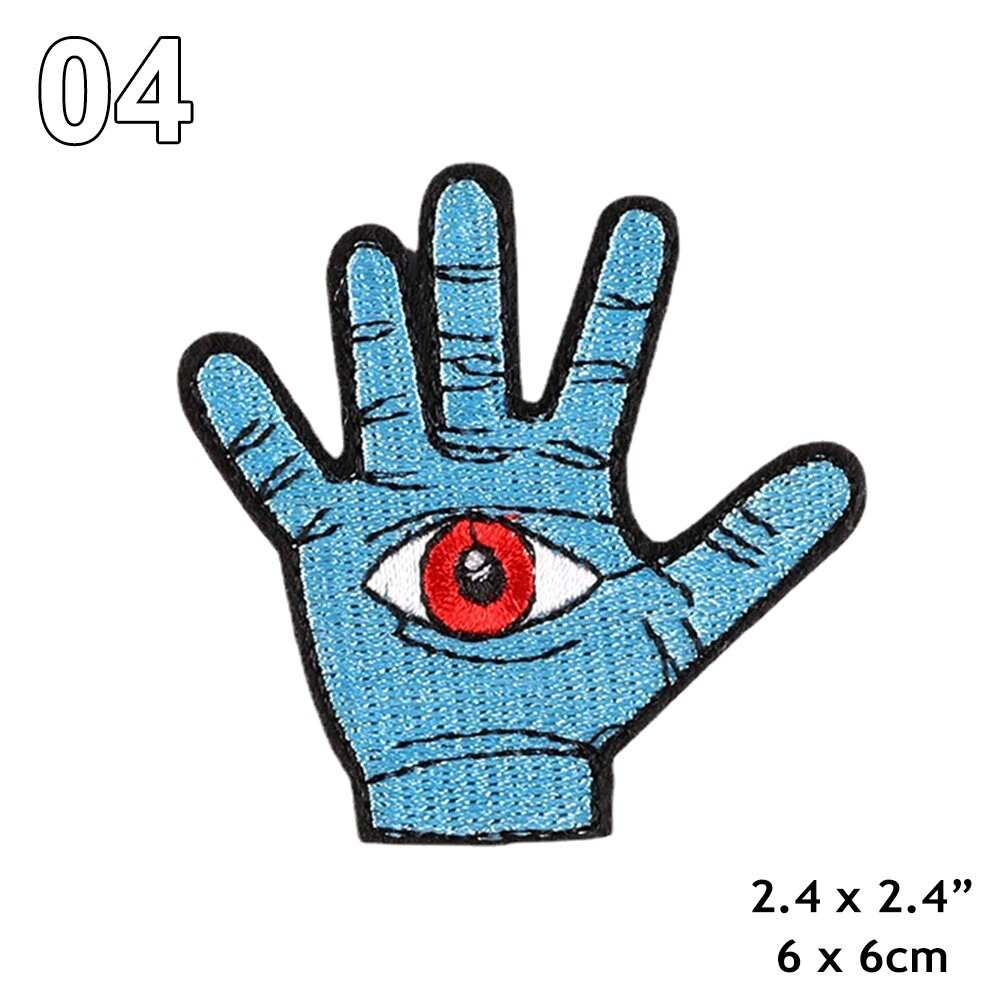 Toppa termoadesiva da cucire con occhio di Hamsa, mano di