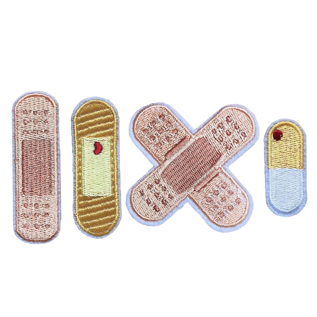  6Pcs Band Aid Patches Cute Pattern Embroidered Iron On Sew On  Patches for Clothing Jackets Hats Backpacks Jeans DIY Accessories : Arts,  Crafts & Sewing