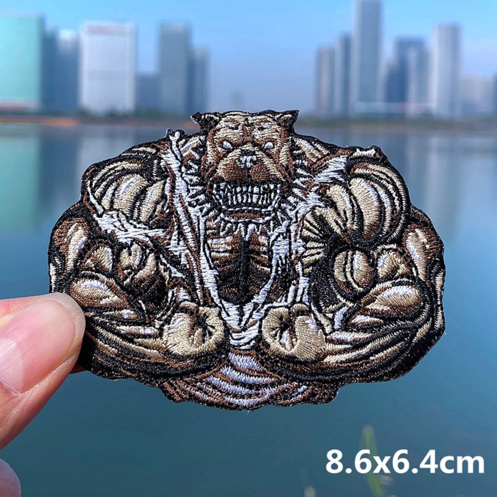 Muscle Man Sew Iron on Patch Muscular Strong Bicep Bodybuilder ...